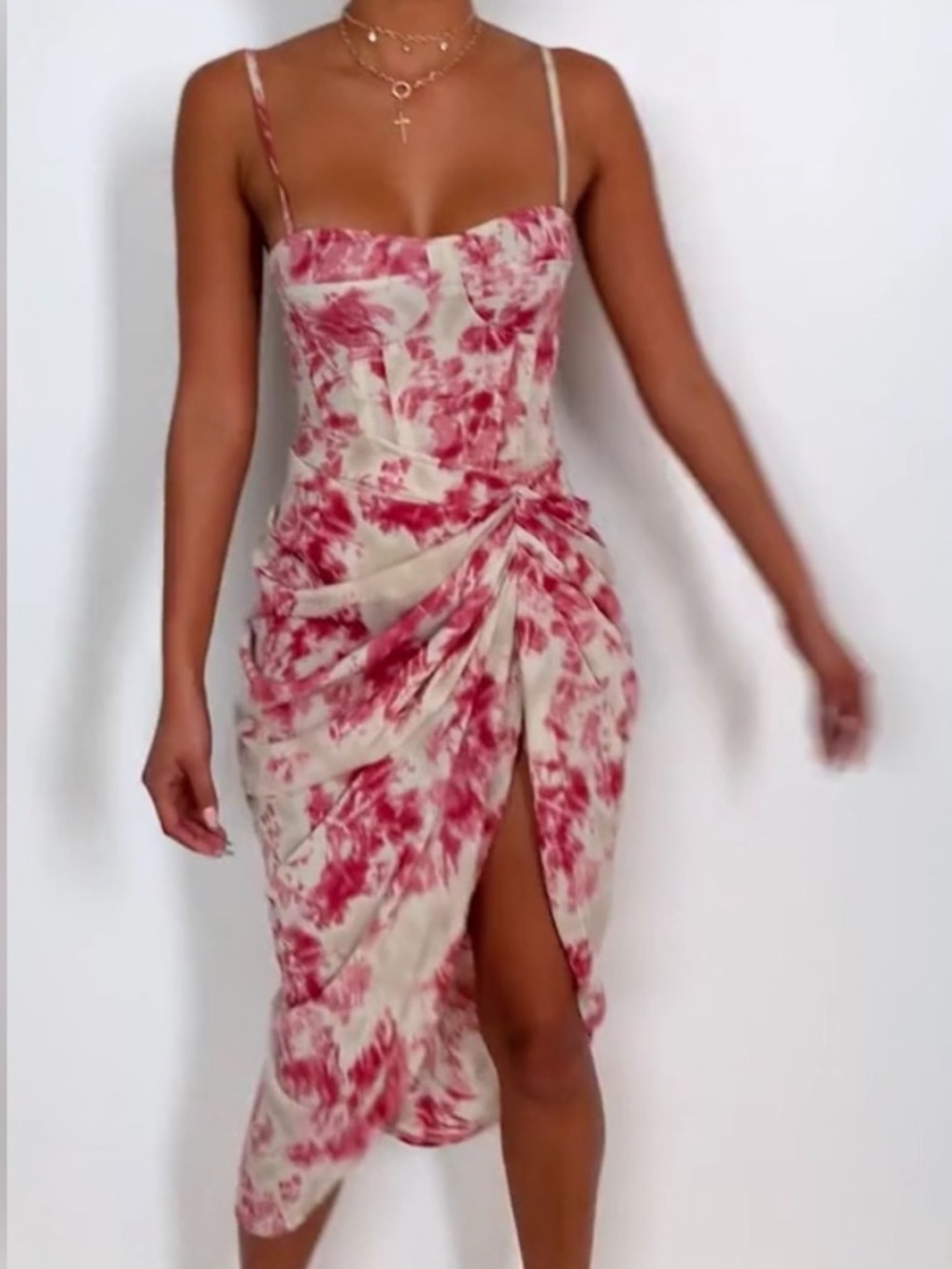 Matching Set Skirt with Corset Top Dress Tie Dye Pretty Little Thing
